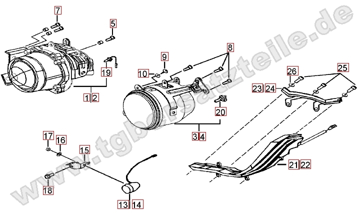 Scheinwerfer - Blinker vorne