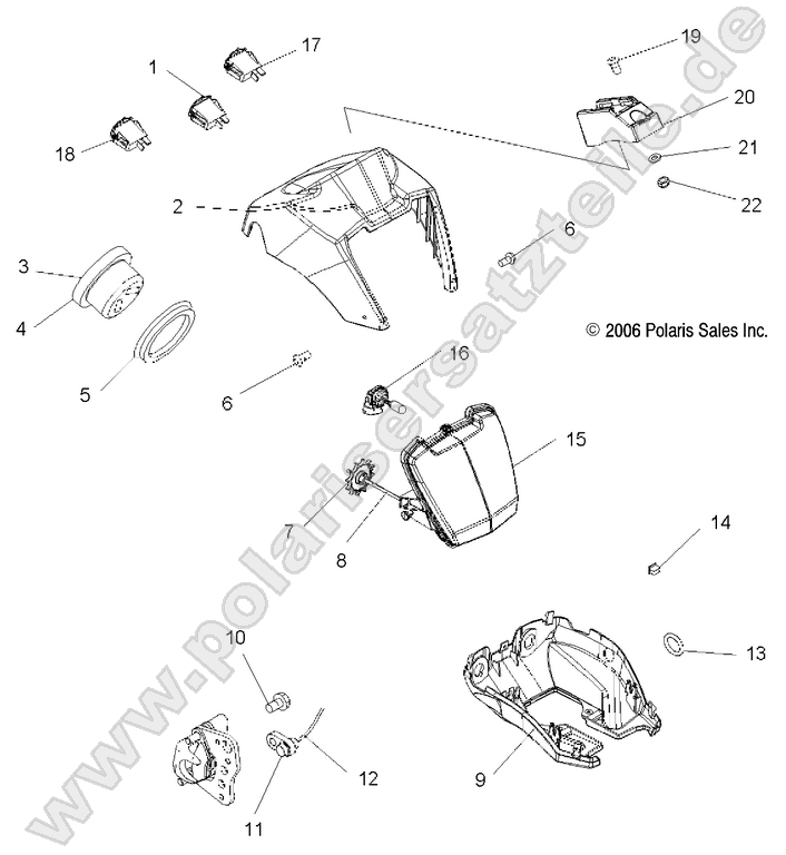 HEADLIGHT POD and SPEEDOMETER HEADLIGHT POD and SPEEDOMETER