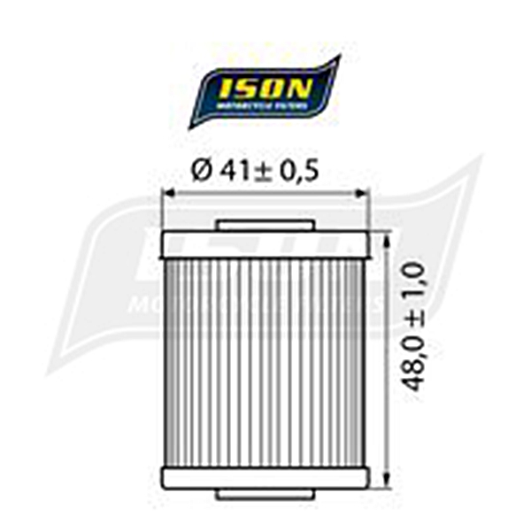 ison_651_daten ISON Ölfilter 651 - 1. Filter - GasGas 700 | Husqvarna 701 | KTM 690
