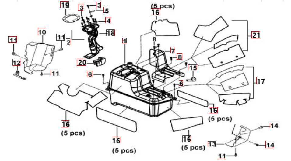 Hitzeschutz f. Kraftstofftanktank