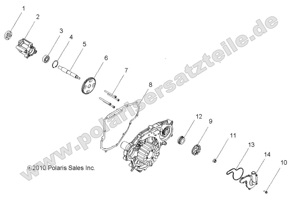 Engine, Oil Pump and Water Pump