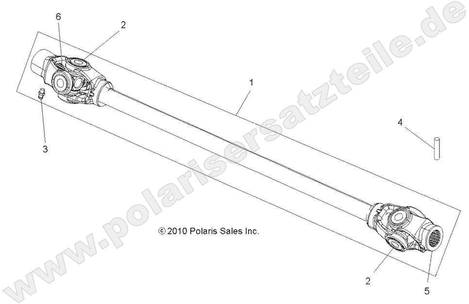 DRIVE TRAIN, PROP SHAFT, FRONT