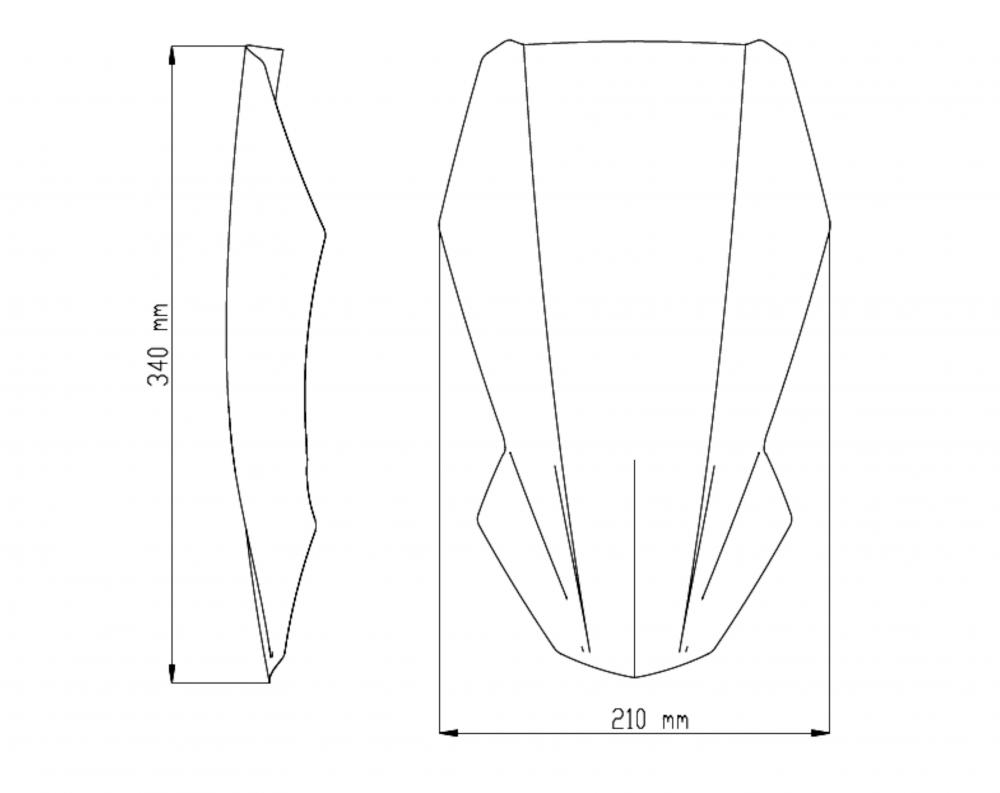Puig Naked New Generation Sport Verkleidungsscheibe - Kawasaki Z650 2017-19