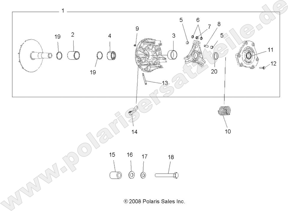 DRIVE TRAIN, PRIMARY CLUTCH DRIVE TRAIN, PRIMARY CLUTCH