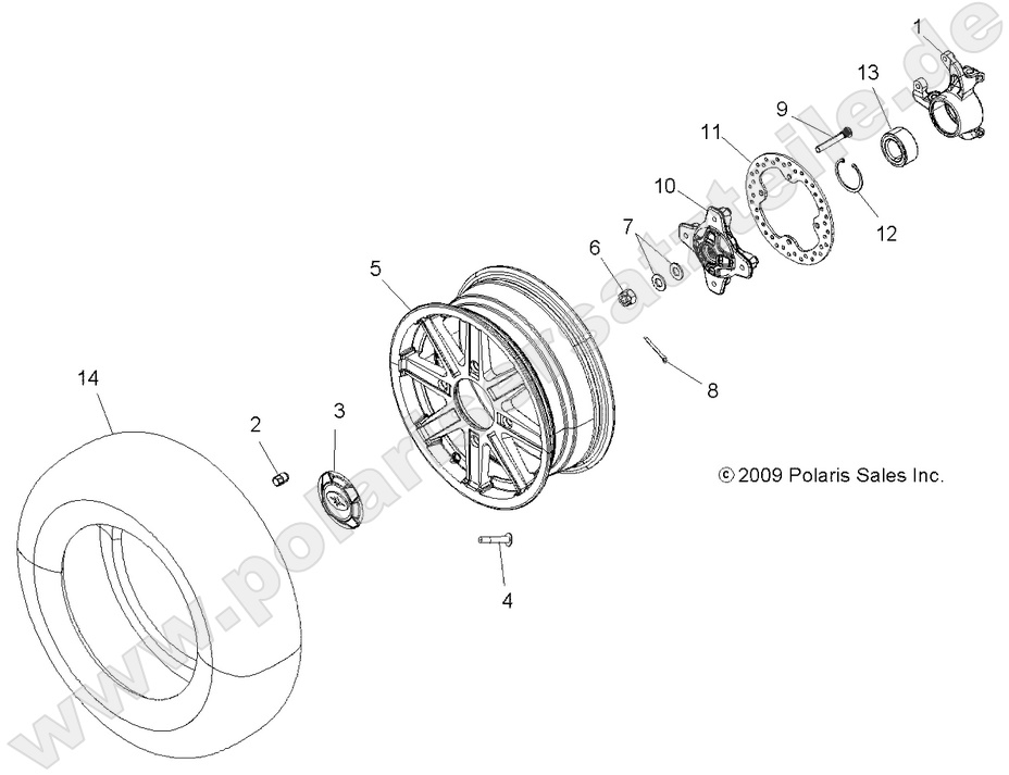 WHEELS, FRONT and HUB