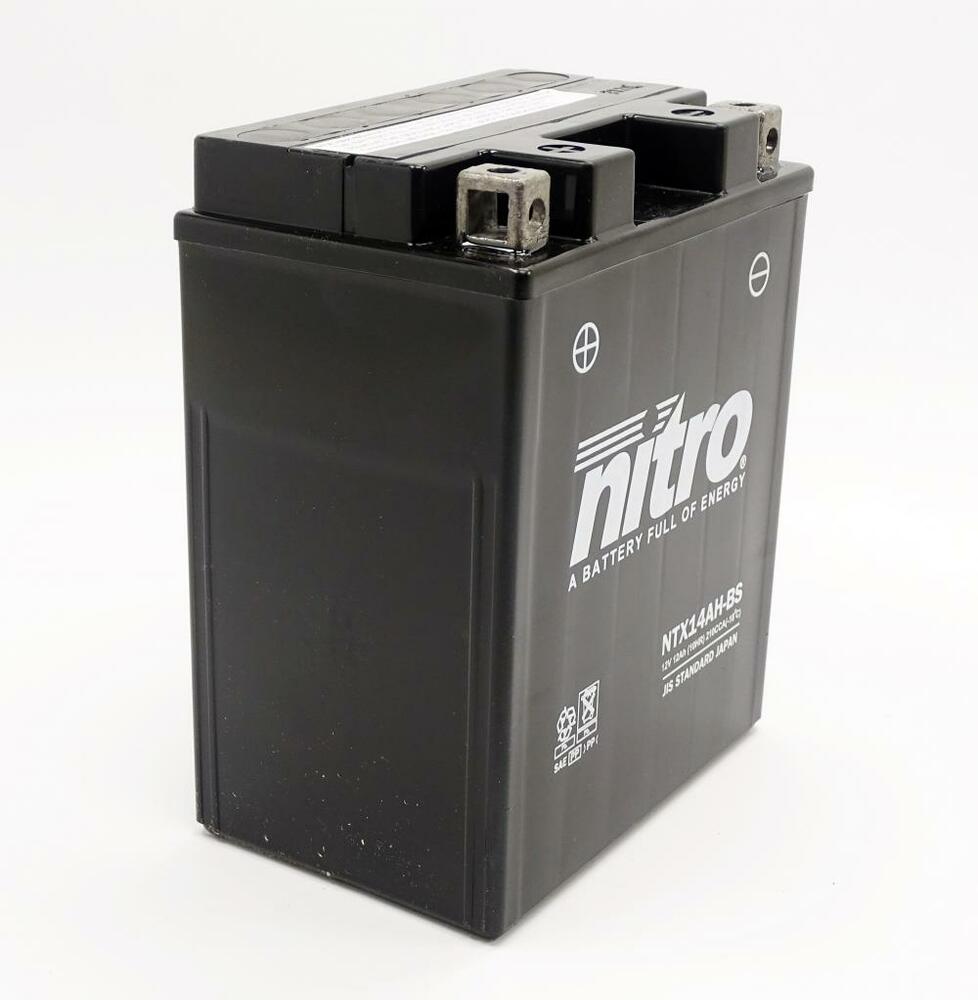 Nitro_NTX14AH_BS_AGM_Batterie_12V_12AH___Einbaufertig_2 Nitro NTX14AH-BS / YTX14AH-BS AGM Batterie 12V 12AH - Einbaufertig  (YB14A-A2)