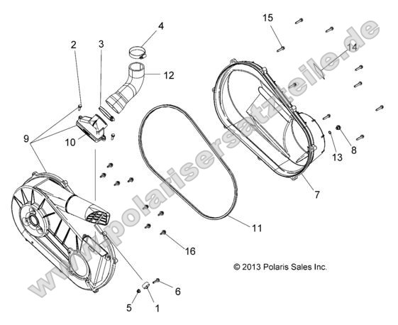 Drive Train, Clutch Cover and Ducting Drive Train, Clutch Cover and Ducting
