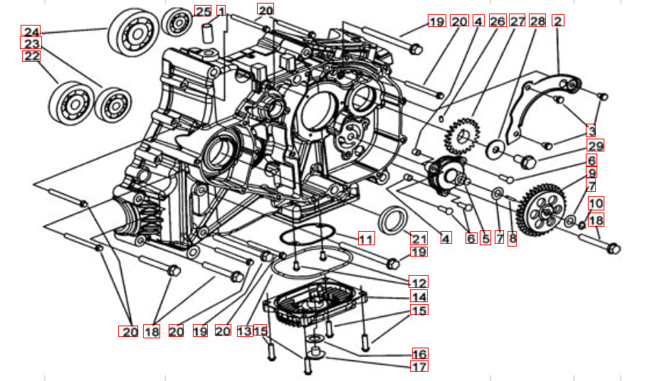 Motorgehäuse rechts