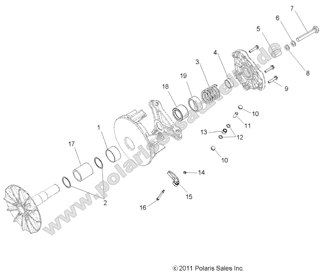 Drive Train, Primary Clutch (49RGRCLUTCHDRV12RZR570) Drive Train, Primary Clutch (49RGRCLUTCHDRV12RZR570)