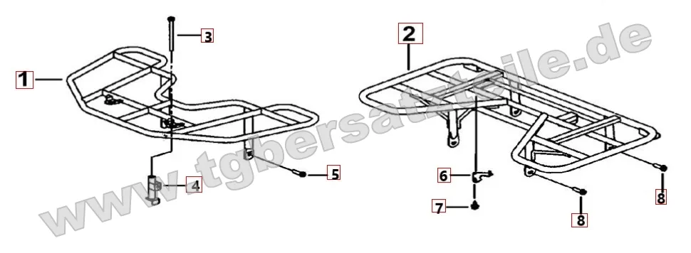 Gepäckträger hinten und vorne Gepäckträger hinten und vorne