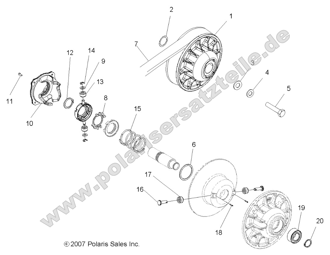 Drive Train, Secondary Clutch