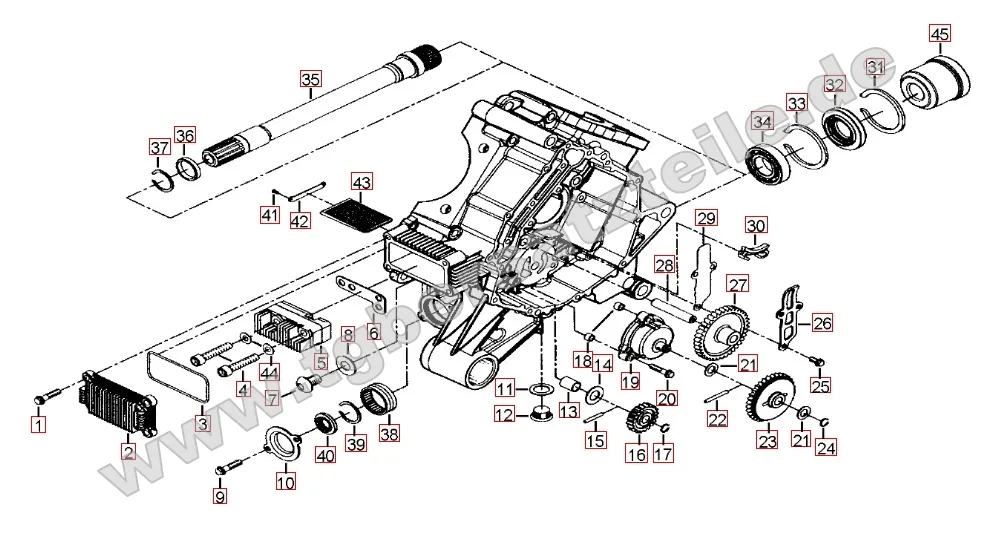 Motorgehäuse links Motorgehäuse links