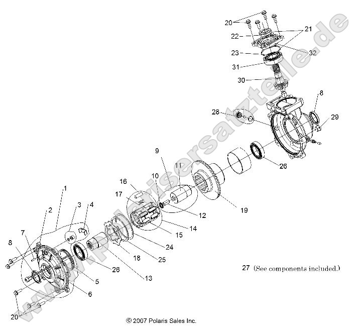 Drive Train, Front Gearcase Internals (built 8/29/07 and after)