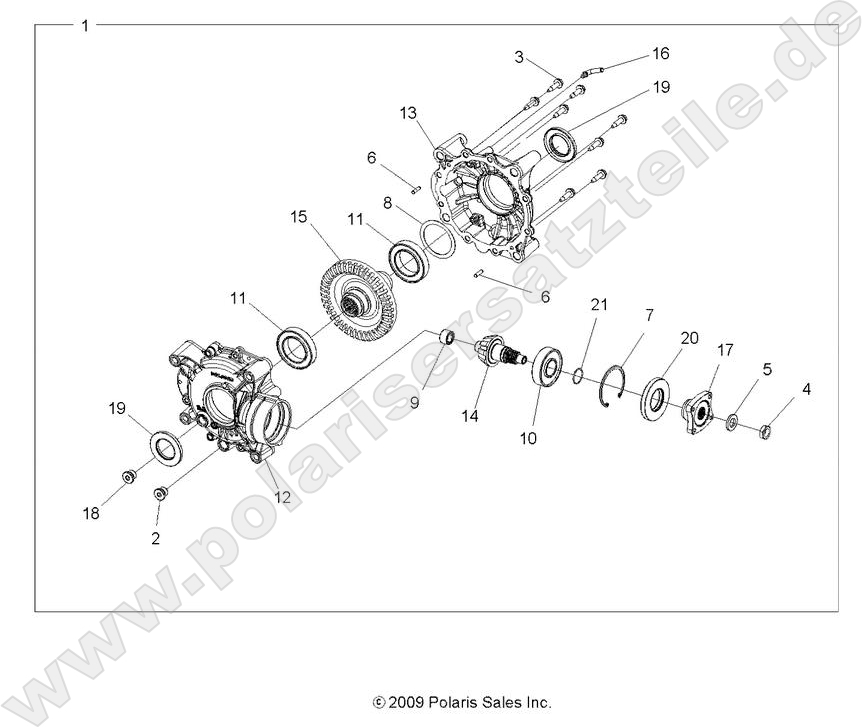 DRIVE TRAIN, REAR GEARCASE INTERNALS