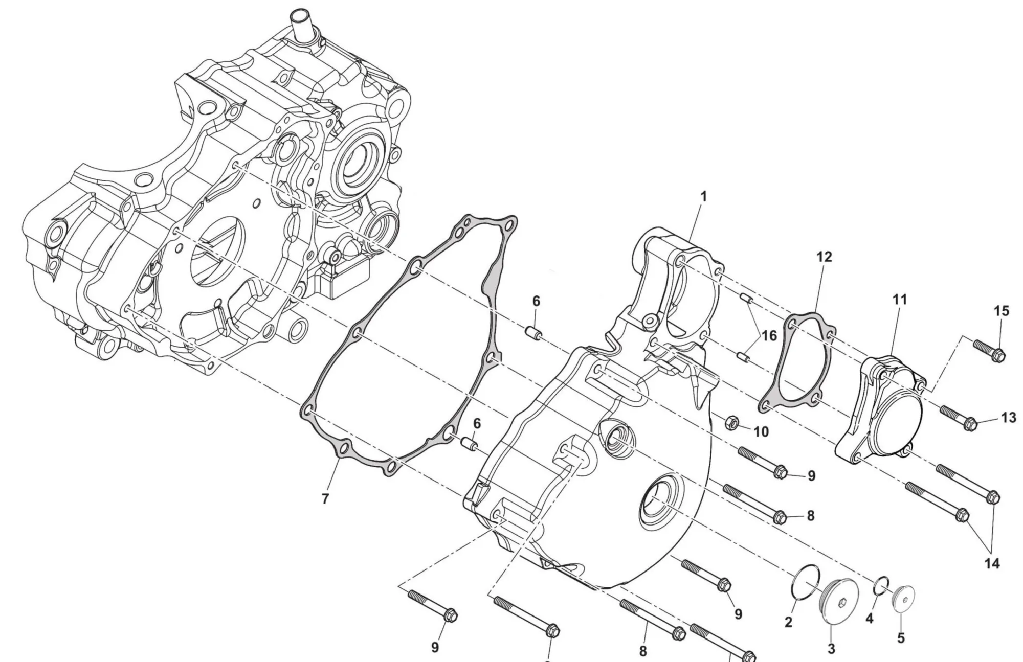 Motordeckel links Motordeckel links