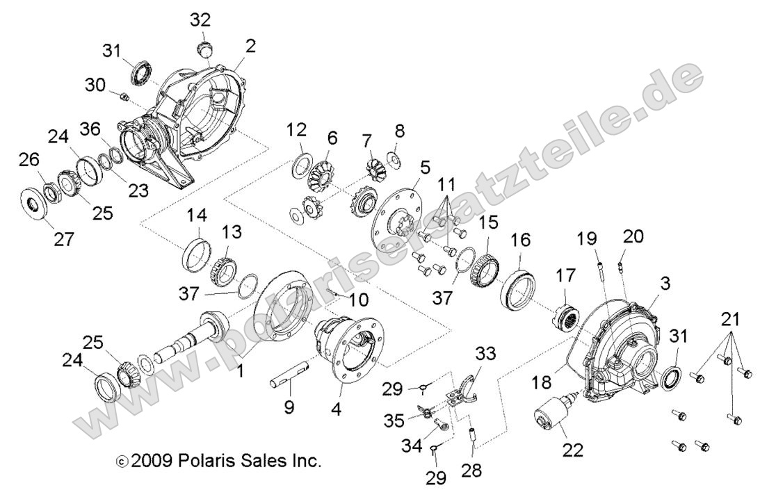 DRIVE TRAIN, REAR GEARCASE