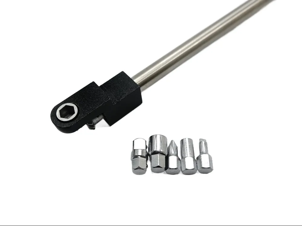 TMP Winkelschraubendreher 90° mit 5 Einsätze für Vergaser Gemischschraube