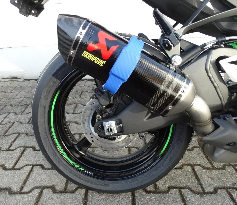 Universal_Racing_Endschalldaempfer_Protektor_hexagonal_blau_3 Racing Endschalldämpfer Protektor Universal Hexagonal blau