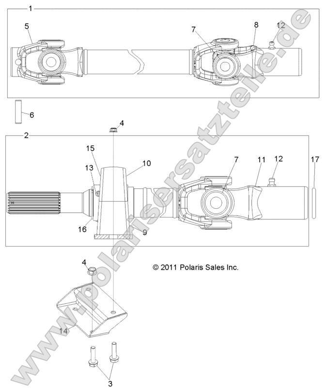 Drive Train, Front Prop Shaft