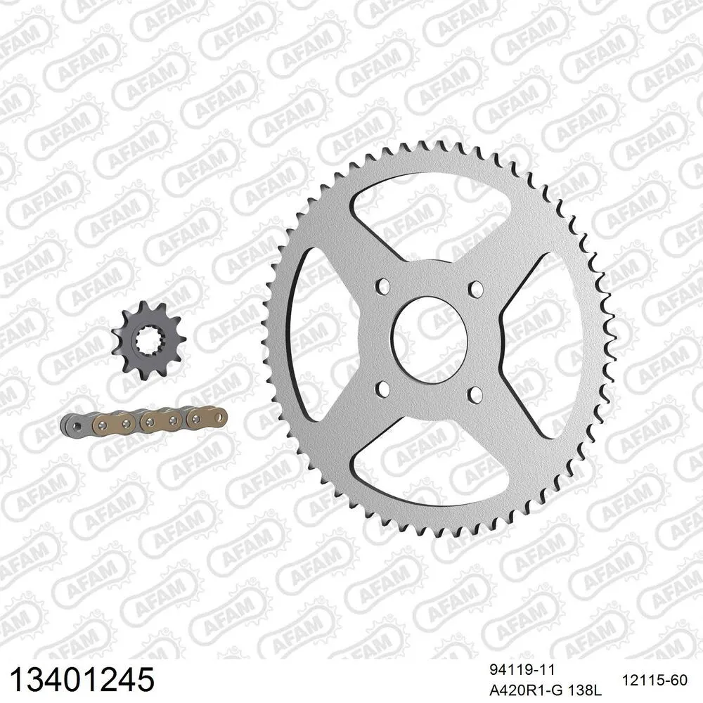 13401245 AFAM Kettensatz Stahl 420 R1-G 11x60 - MBK TZR 50 X-Power 2007-11 - 13401245