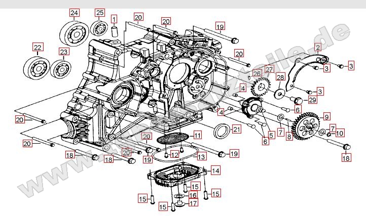 Motorgehäuse rechts