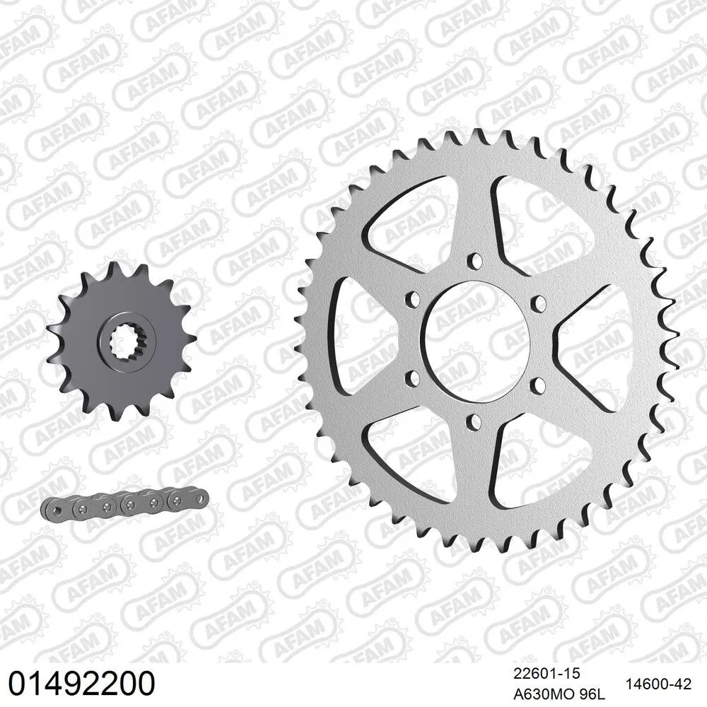 AFAM Kettensatz Stahl 630 MO 15x42 - Suzuki GS 1100 E 1980-83 - 01492200