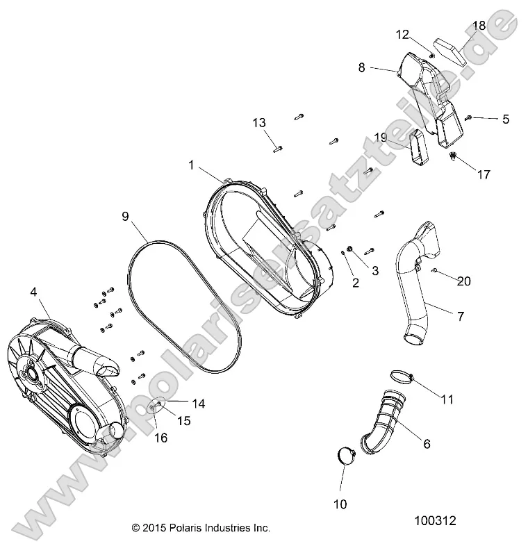 Drive Train, Clutch Cover and Ducting Drive Train, Clutch Cover and Ducting