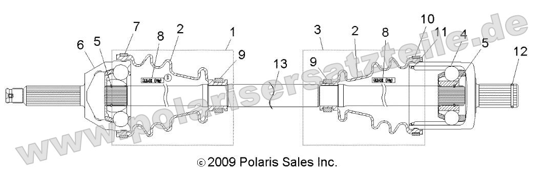Drive Train, Front Drive Shaft Drive Train, Front Drive Shaft