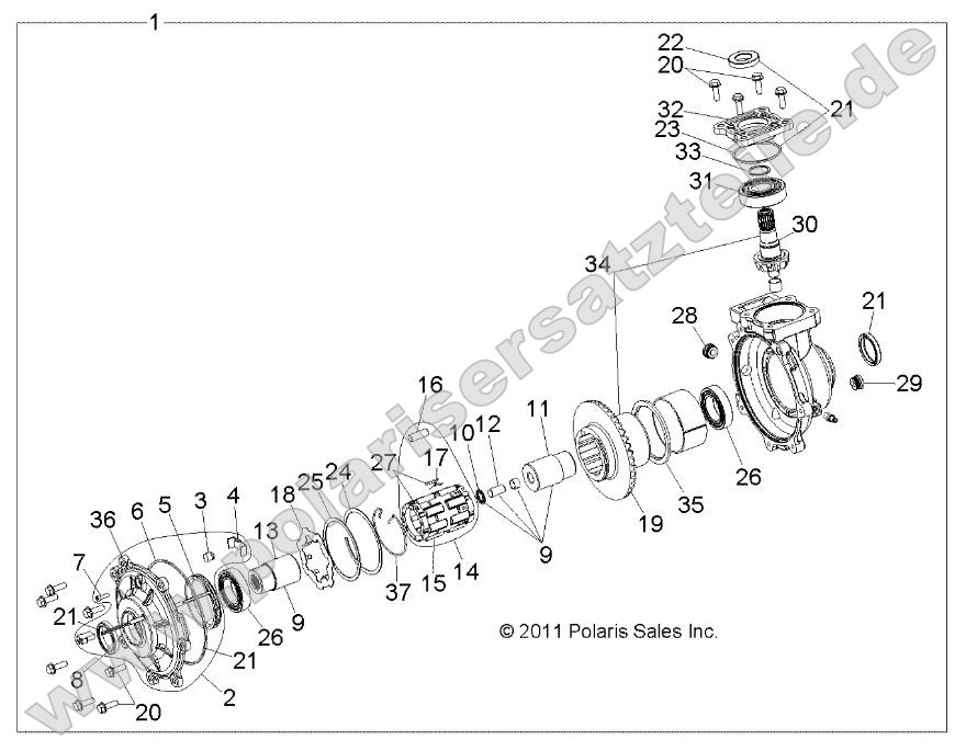 Drive Train, Front Gearcase Internals Drive Train, Front Gearcase Internals