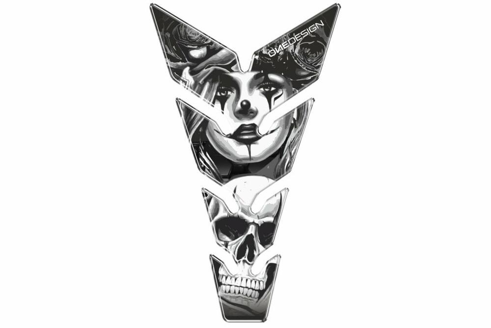 PUIG TANK PAD SKULL & POKER C/SCHWARZ - 21435N