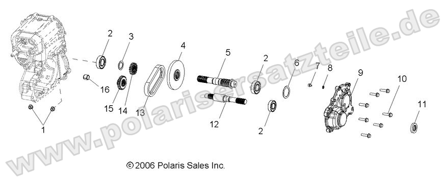 Gearcase, Output Shaft