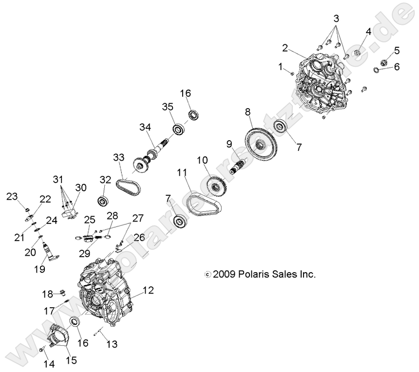 DRIVE TRAIN, MAIN GEARCASE DRIVE TRAIN, MAIN GEARCASE