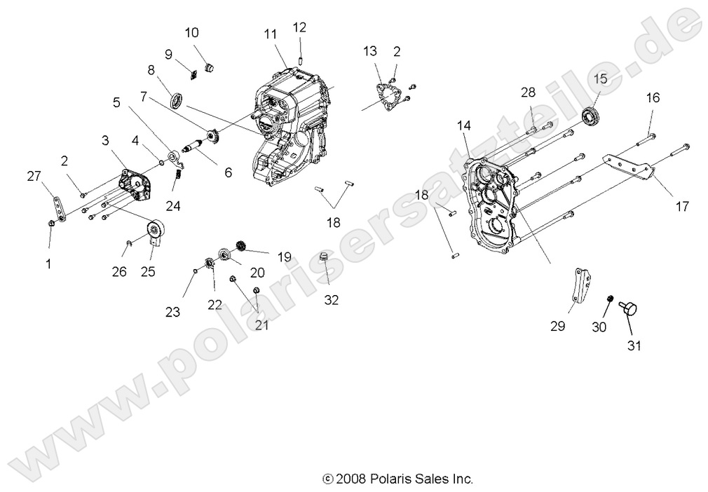 DRIVE TRAIN, MAIN GEARCASE DRIVE TRAIN, MAIN GEARCASE