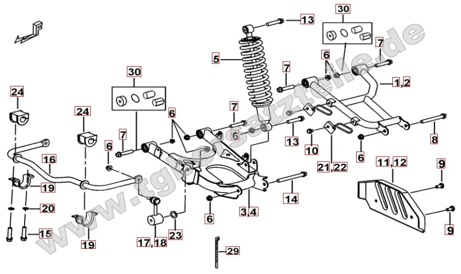 Federbein hinten Federbein hinten