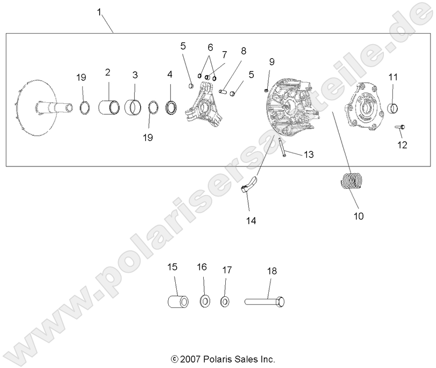 DRIVE TRAIN, PRIMARY CLUTCH DRIVE TRAIN, PRIMARY CLUTCH