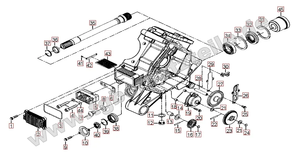 Motorgehäuse links Motorgehäuse links