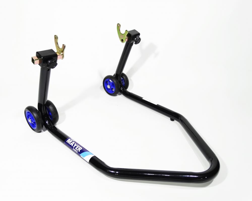 TMP Hinterrad Montageständer schwarz-blau mit V-Gabelaufnahme