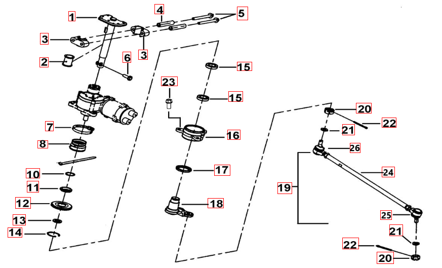 Lenksäule-Spurstange(EPS mit Bürsten)