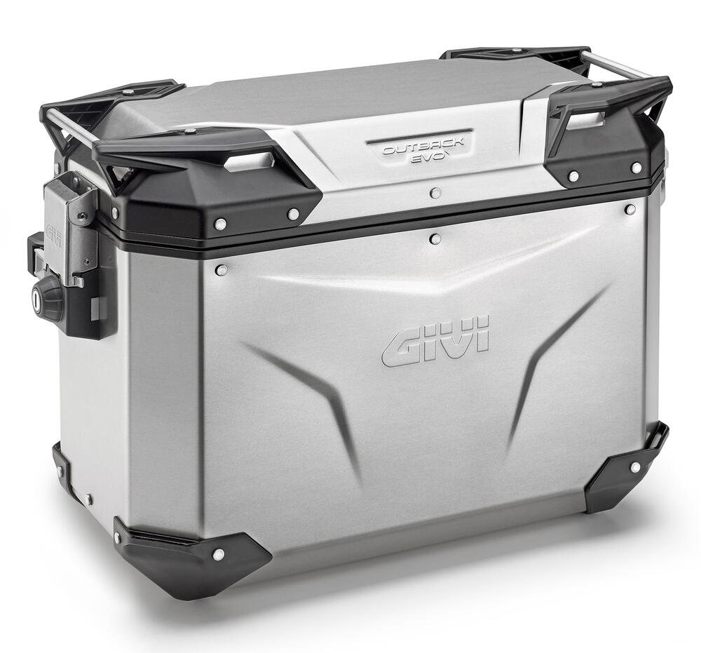 Givi-Monokey-Trekker-Outback-EVO-OBKE4837A-Alu-Seitenkoffer-Set-48-37-Liter-silber-LI