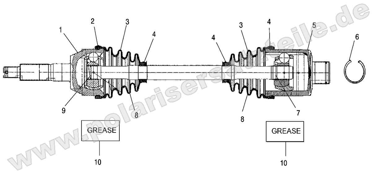 SHAFT, DRIVE, REAR SHAFT, DRIVE, REAR