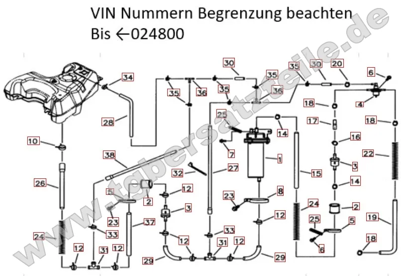 Benzinpumpe bis VIN 024800 Benzinpumpe bis VIN 024800