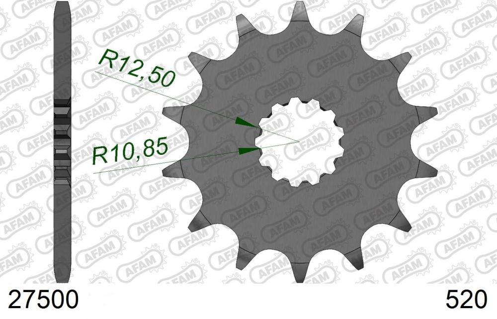 AFAM_Ritzel_Kettenrad_vorne___520___27500 AFAM Ritzel / Kettenrad vorne - 520 - 27500
