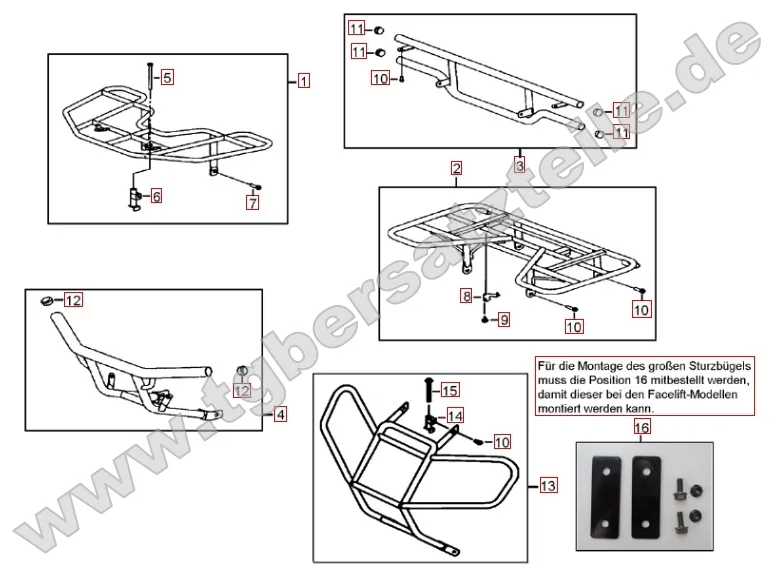 Gepäckträger vorne und hinten Gepäckträger vorne und hinten