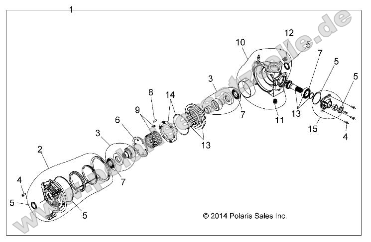 Drive Train, Front Gearcase Internals Drive Train, Front Gearcase Internals