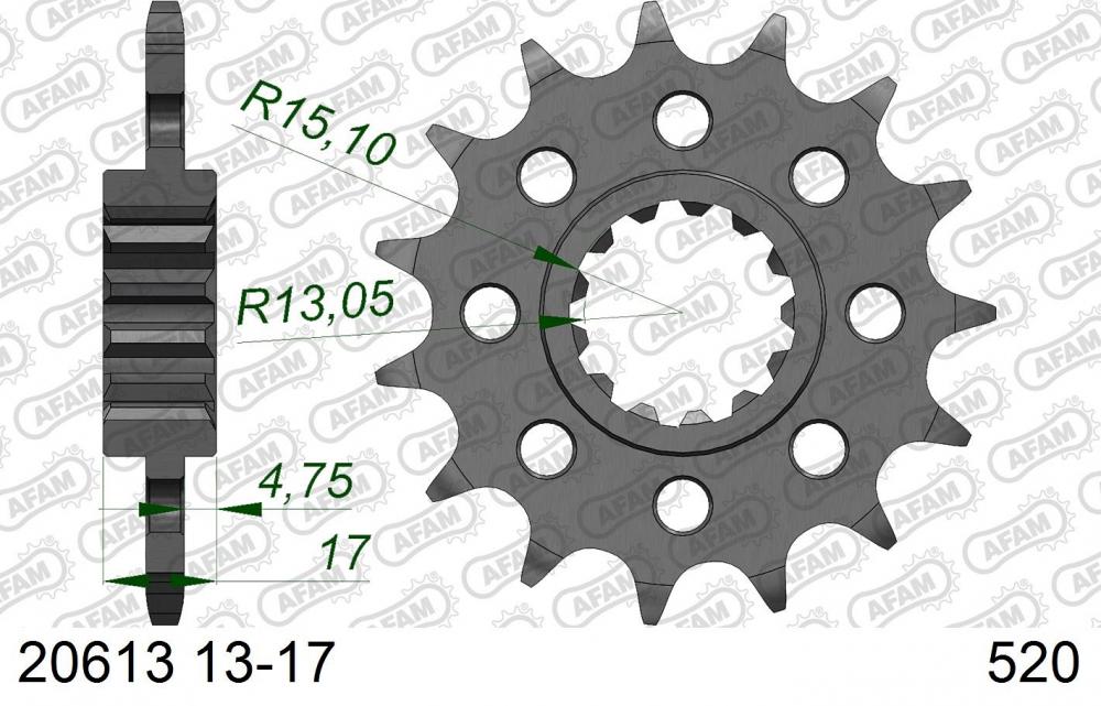 AFAM_Racing_Ritzel___Kettenrad_vorne___520___20613 AFAM Racing Ritzel / Kettenrad vorne - 520 - 20613