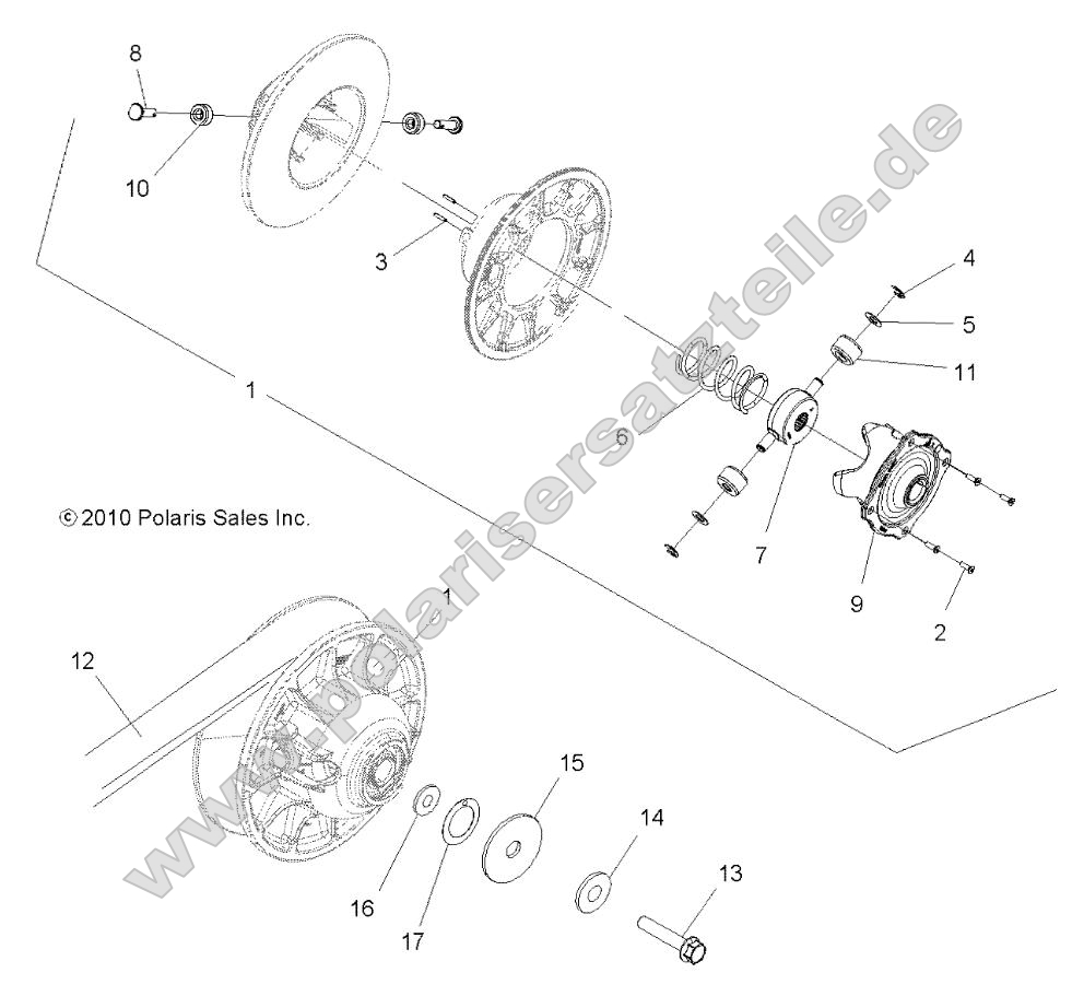 Drive Train, Secondary Clutch (A17SVT95C2) Drive Train, Secondary Clutch (A17SVT95C2)