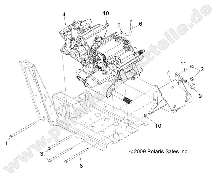 DRIVE TRAIN, MAIN GEARCASE MOUNTING