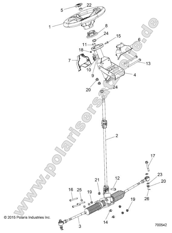 Steering, Steering Asm. (700542) Steering, Steering Asm. (700542)