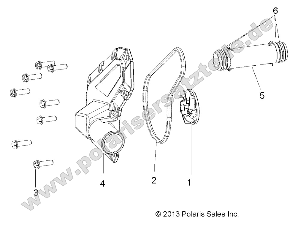 Engine, Waterpump Impeller and Cover
