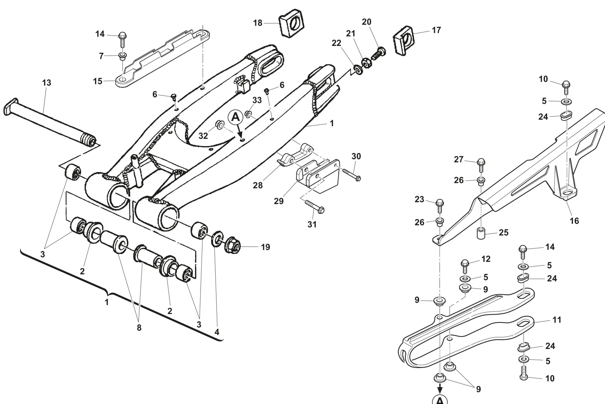 Hinterradschwinge SM 500 Hinterradschwinge SM 500